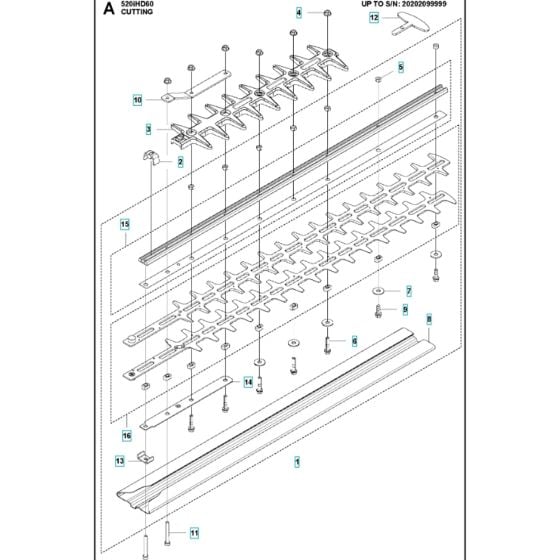 Cutting Equipment for Husqvarna 520iHD60 Hedgetrimmer