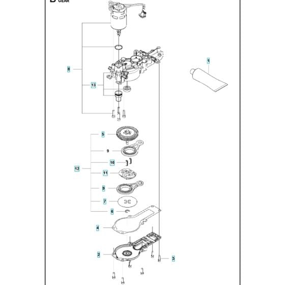 Gears Equipment for Husqvarna 520iHD60 Hedgetrimmer