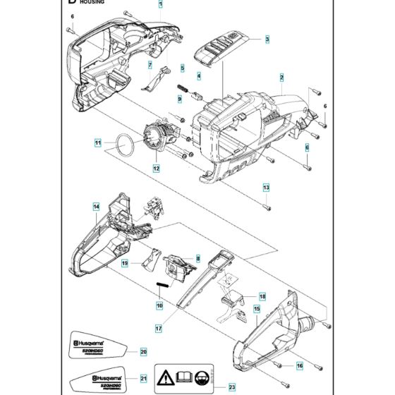 Housing Equipment for Husqvarna 520iHD60 Hedgetrimmer