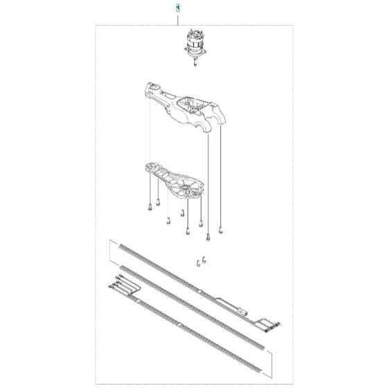 Gear Housing for Husqvarna 520iHE3 Battery Hedge Trimmer