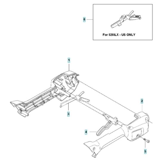 Handle for Husqvarna 520iLX Battery Trimmer