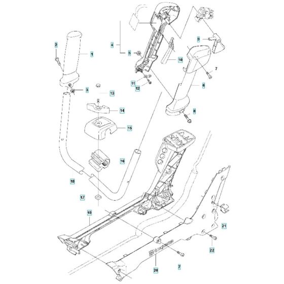 Handle for Husqvarna 520iRX Battery Trimmer