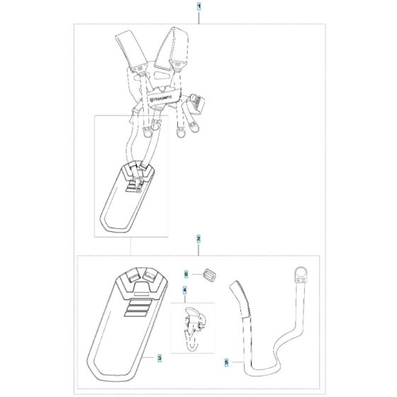 Harness for Husqvarna 520iRX Battery Trimmer