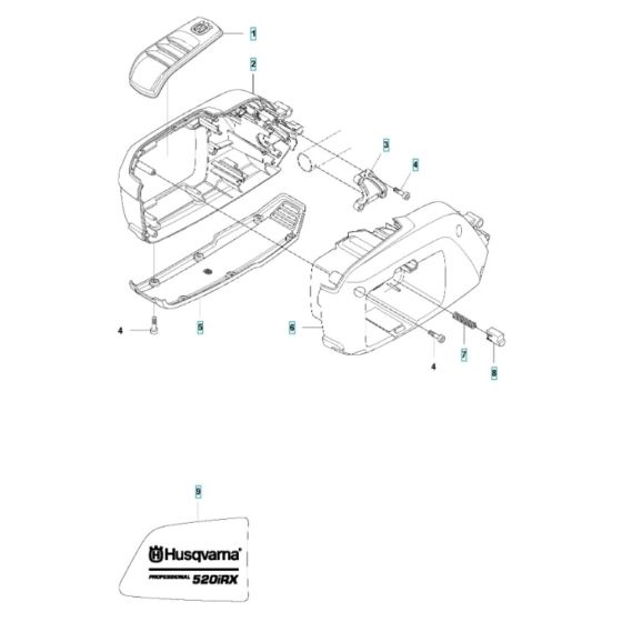 Housing for Husqvarna 520iRX Battery Trimmer