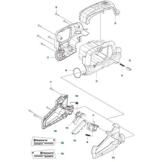 Housing for Husqvarna 522iHD75 Battery Hedge Trimmer