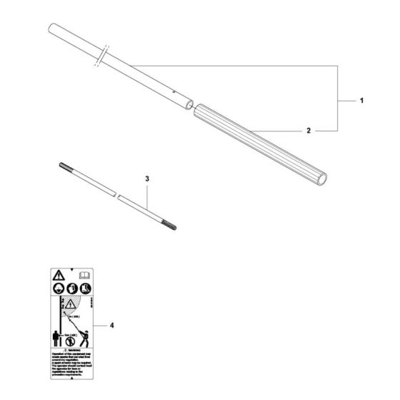 Shaft Assembly for Husqvarna 525HE3 Hedgetrimmer