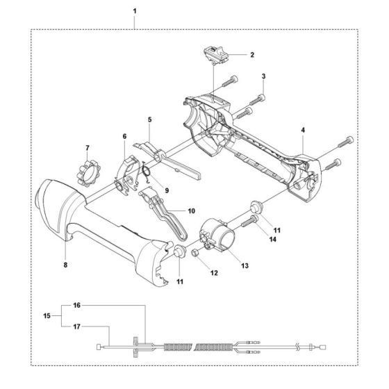 Throttle Control Assembly for Husqvarna 525HE3 Hedgetrimmer