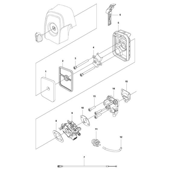 Air Filter Assembly for Husqvarna 525HE3 Hedgetrimmer