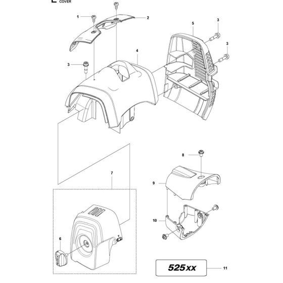 Cover Assembly for Husqvarna 525HE3 Hedgetrimmer