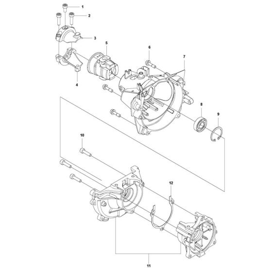 Crankcase Assembly for Husqvarna 525HE4 Hedgetrimmer