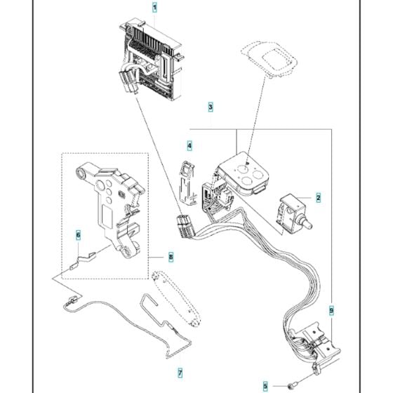 Eletrical Assembly for Husqvarna 525iB Battery Blower