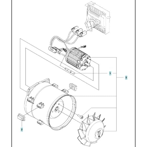 Fan Assembly for Husqvarna 525iB Battery Blower