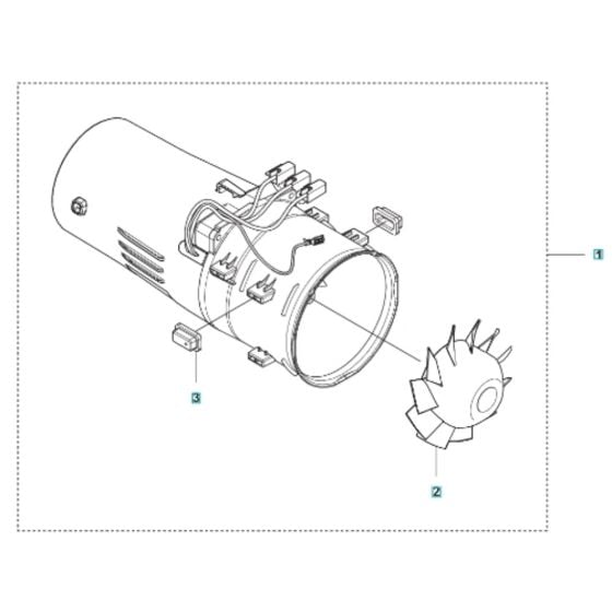 Fan for Husqvarna 525iB Mark II Battery Blower