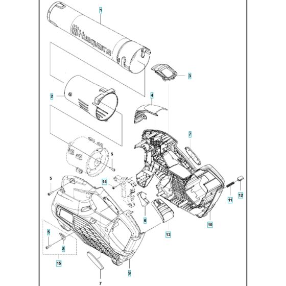 Tube Assembly for Husqvarna 525iB Battery Blower