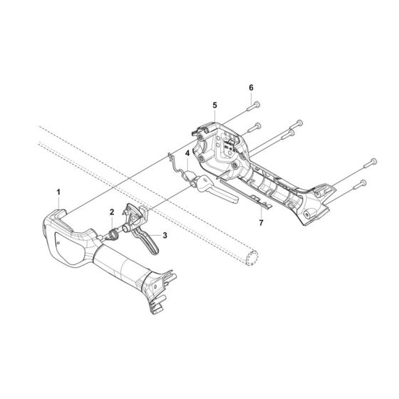 Handle Assembly for Husqvarna 525iDEPS Pole Pruners