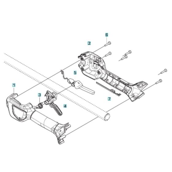 Handle for Husqvarna 525iLK Battery Trimmer