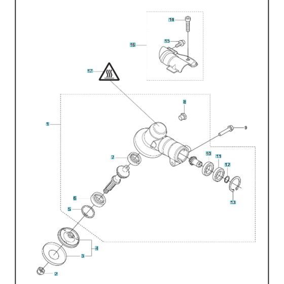 Bevel Gear Assembly for Husqvarna 525iLST Trimmer