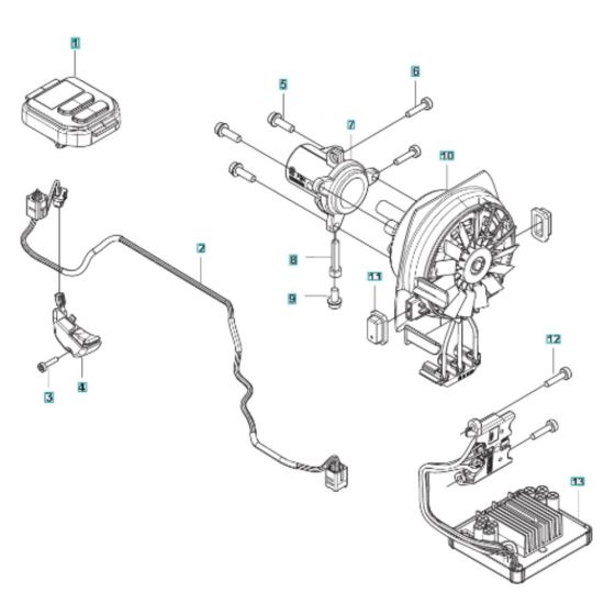 Electrical for Husqvarna 525iLXT Battery Trimmer