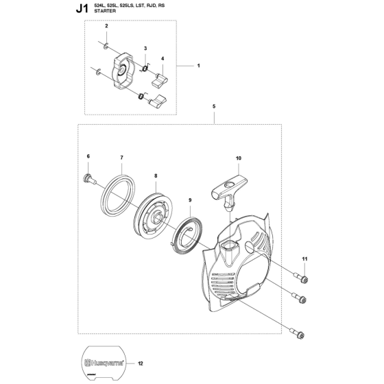 Starter Assembly For Husqvarna 525LS Brushcutters