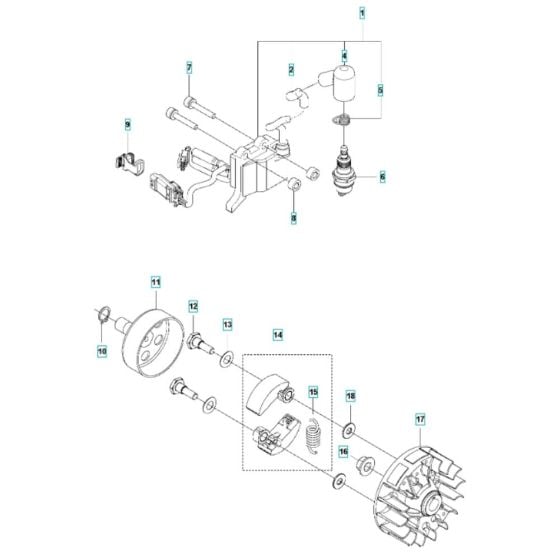 Ignition Assembly for Husqvarna 525 LS Mark II Brushcutter