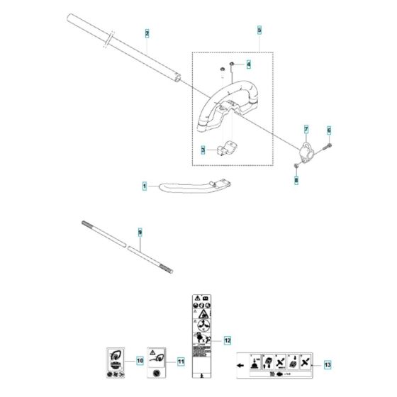 Shaft Assembly for Husqvarna 525 LS Mark II Brushcutter