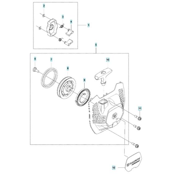 Starter Assembly for Husqvarna 525 LS Mark II Brushcutter