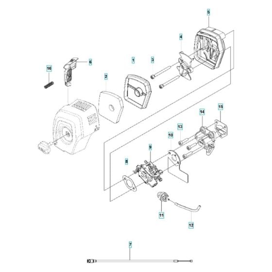 Air Filter Assembly for Husqvarna 525 LS Mark II Brushcutter