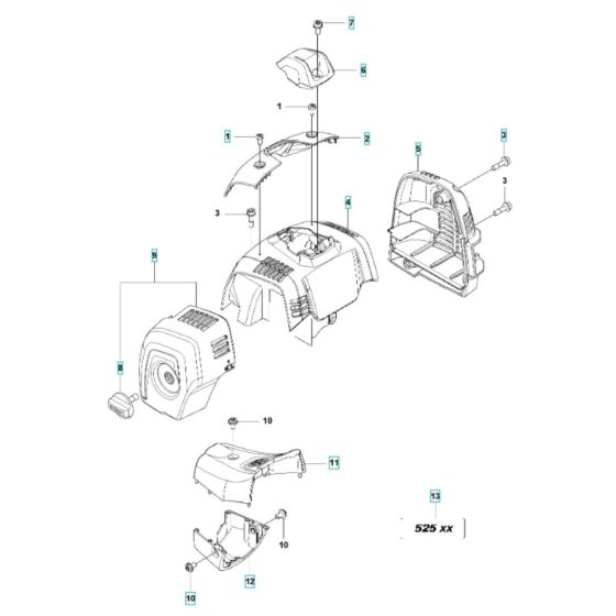 Cover Assembly for Husqvarna 525 LS Mark II Brushcutter