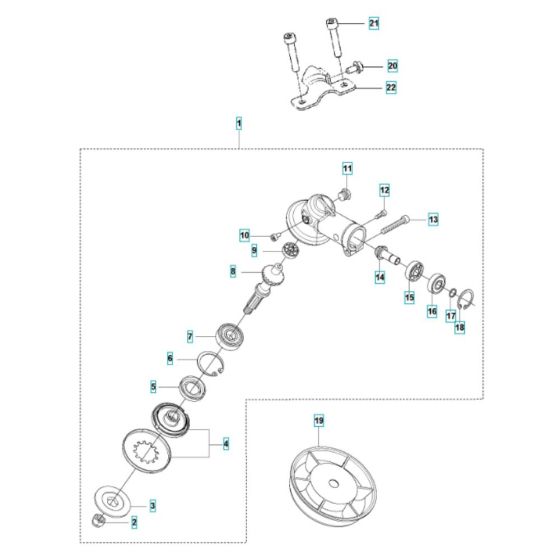 Bevel Gear Assembly for Husqvarna 525 LST Mark II Brushcutter