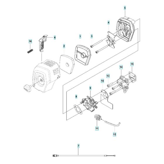 Air Filter Assembly for Husqvarna 525 LST Mark II Brushcutter