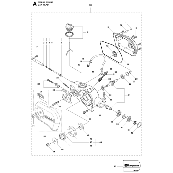 Saw Head Assembly for Husqvarna 525P4S Pole Pruners