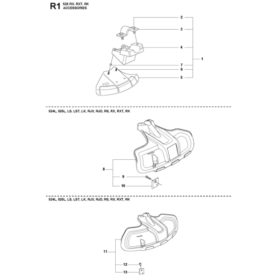 Accessories Assembly For Husqvarna 525RJD Brushcutters