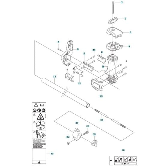 Shaft Assembly for Husqvarna 525RX Mark II Brushcutter