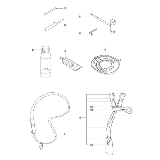 Accessories -1 for Husqvarna 525RX Mark II Brushcutter