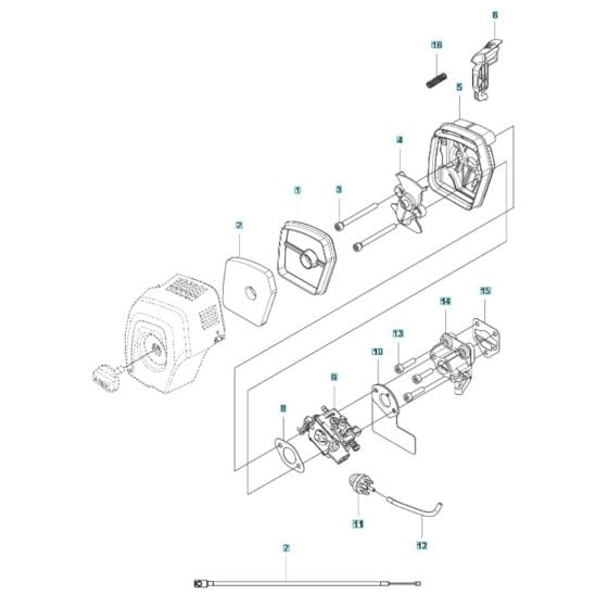 Air Filter Assembly for Husqvarna 525RX Mark II Brushcutter