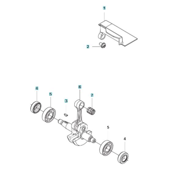 Crankshaft Assembly for Husqvarna 525RX Mark II Brushcutter