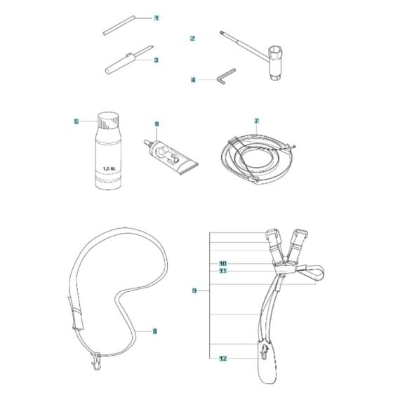 Accessories for Husqvarna 525RXT Mark II Brushcutter