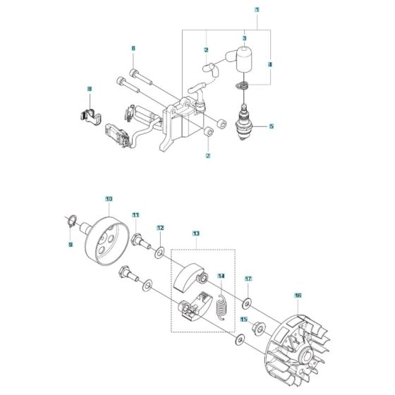 Ignition Assembly for Husqvarna 525RXT Mark II Brushcutter