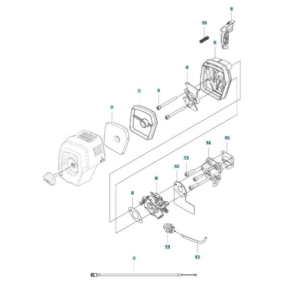 Air Filter Assembly for Husqvarna 525RXT Mark II Brushcutter