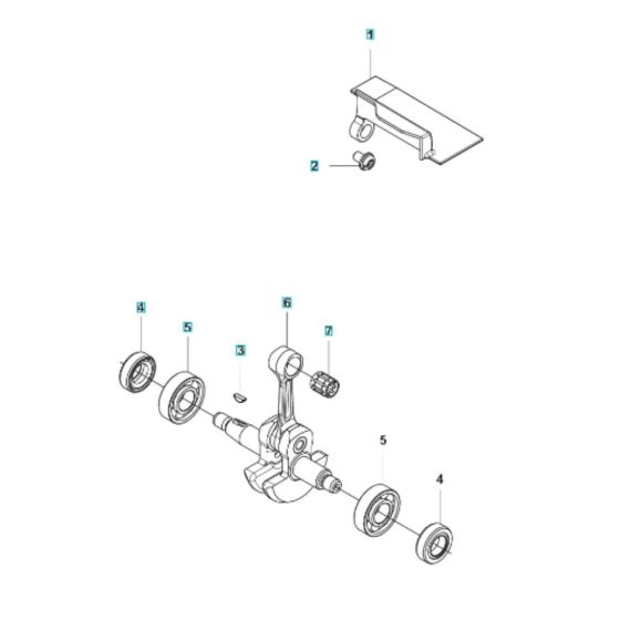 Crankshaft Assembly for Husqvarna 525RXT Mark II Brushcutter