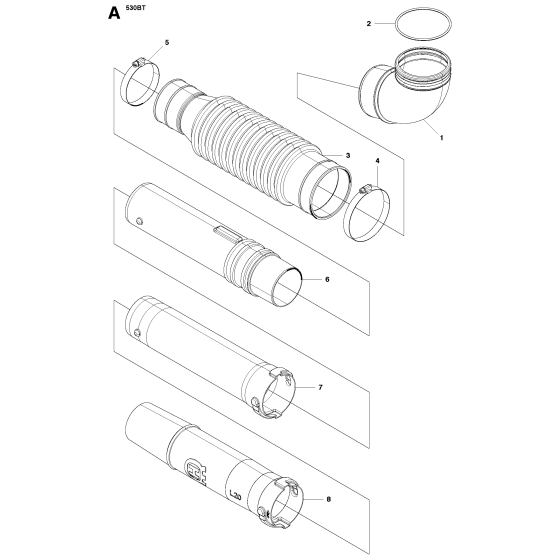 Tube Assembly for Husqvarna 530BT Leaf Blower