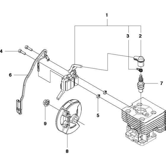 Ignition System Assembly for Husqvarna 530BT Leaf Blower