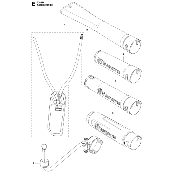 Accessories Assembly for Husqvarna 530IBX Leaf Blower