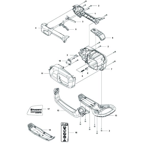 Housing for Husqvarna 530iPT5 Pole Pruners