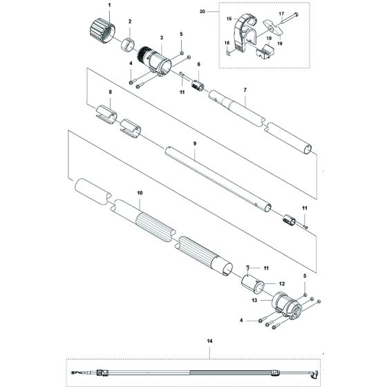 Shaft for Husqvarna 530iPT5 Pole Pruners