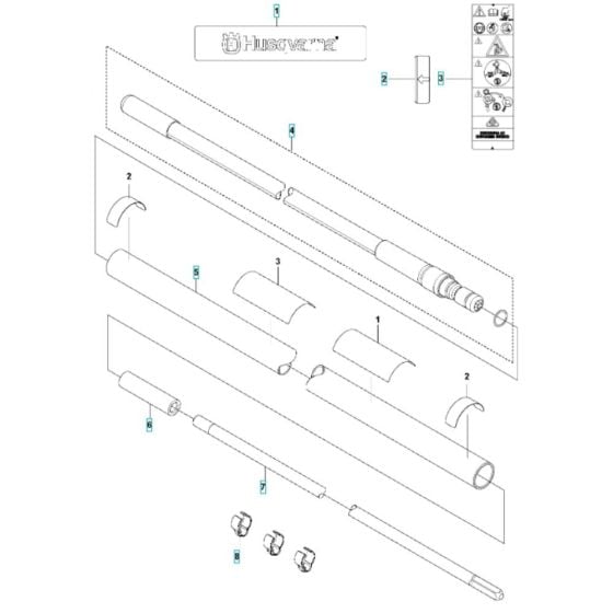 Shaft Assembly for Husqvarna 531RB Brushcutter