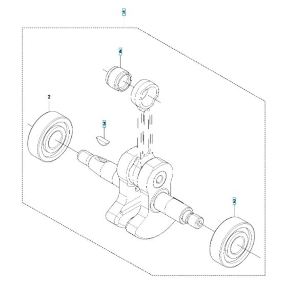 Crankshaft Assembly for Husqvarna 531RB Brushcutter