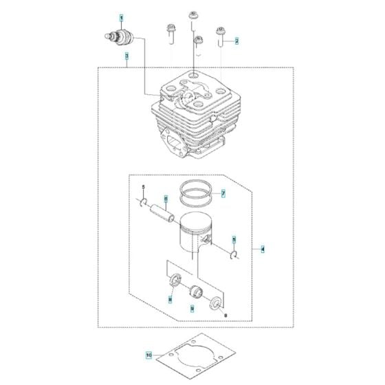 Cylinder Assembly for Husqvarna 531RB Brushcutter