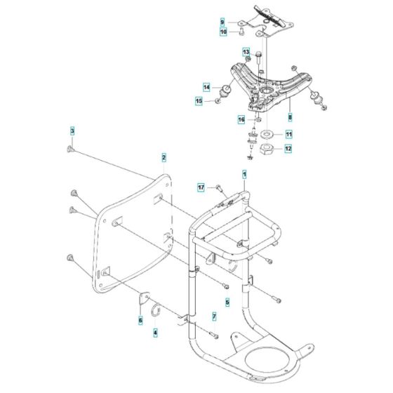 Frame Assembly for Husqvarna 531RB Brushcutter