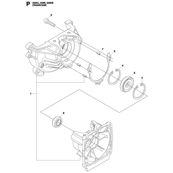 Crankcase Assembly For Husqvarna 533RS Brushcutters